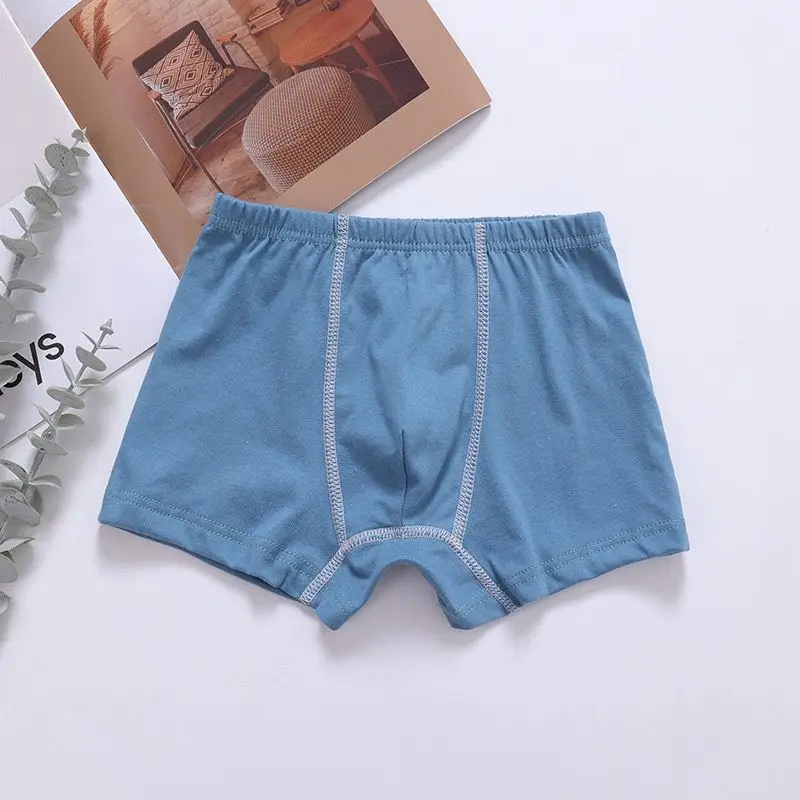 6pc Boys Boxer Solid Underwear Baby Panties Briefs Kids Panties for Children 2-10Years