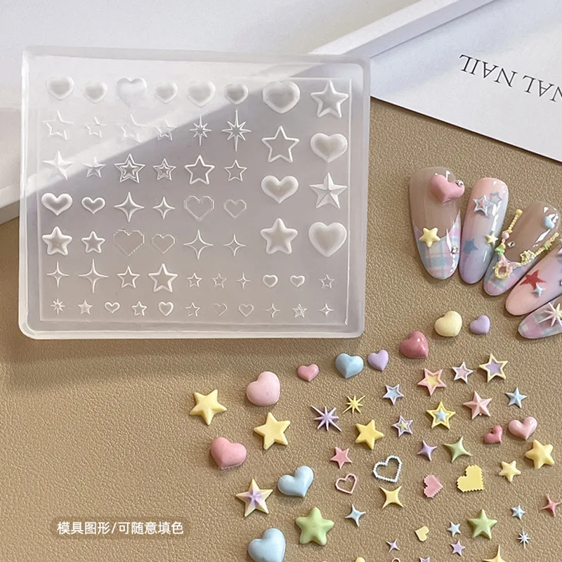 

Nail Art Soft 3D Silicone Pressing Mold Reusable DIY Carving Tool silicone molds for nail design