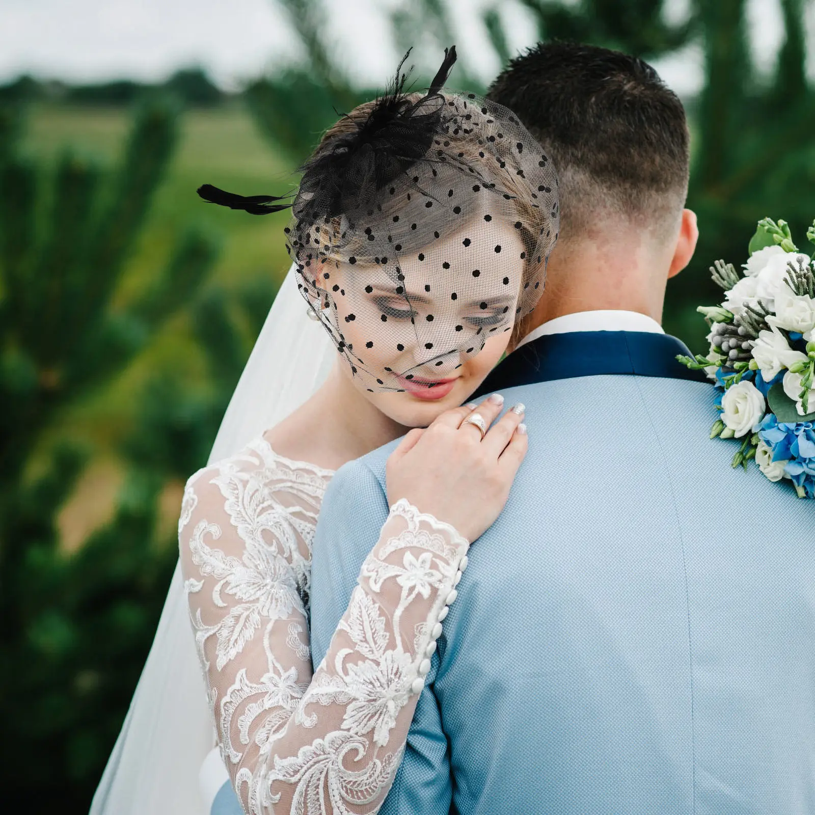 

Элегантный фасцинатор из сетки и тюля, легкое украшение для волос для женщин, свадебный головной убор для невесты, для свадеб, чаепитий, банкетов и торжественных мероприятий, 1 шт.