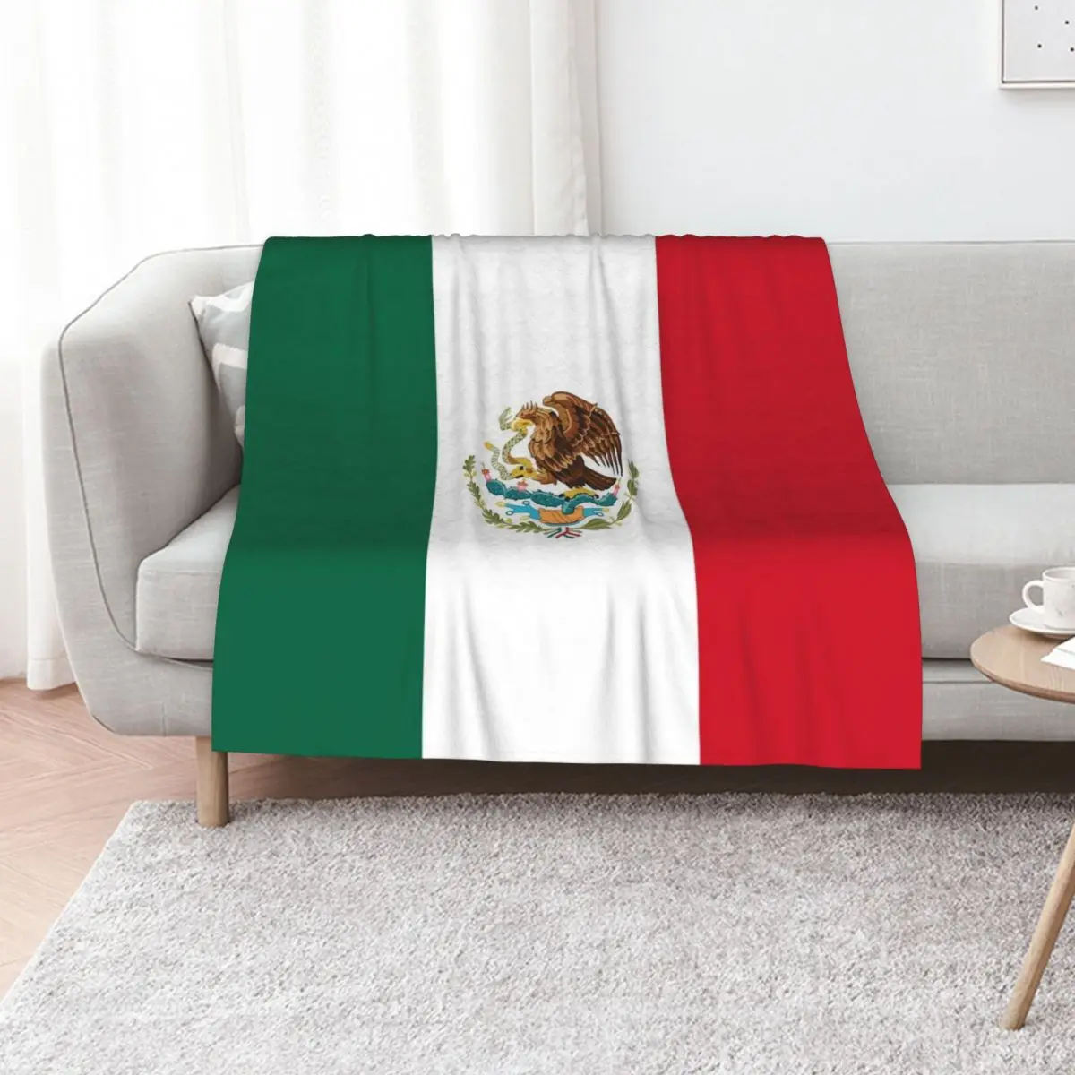 Flag of Mexico Throw Blanket Cozy Microfiber Throw Blanket for Home Bedroom