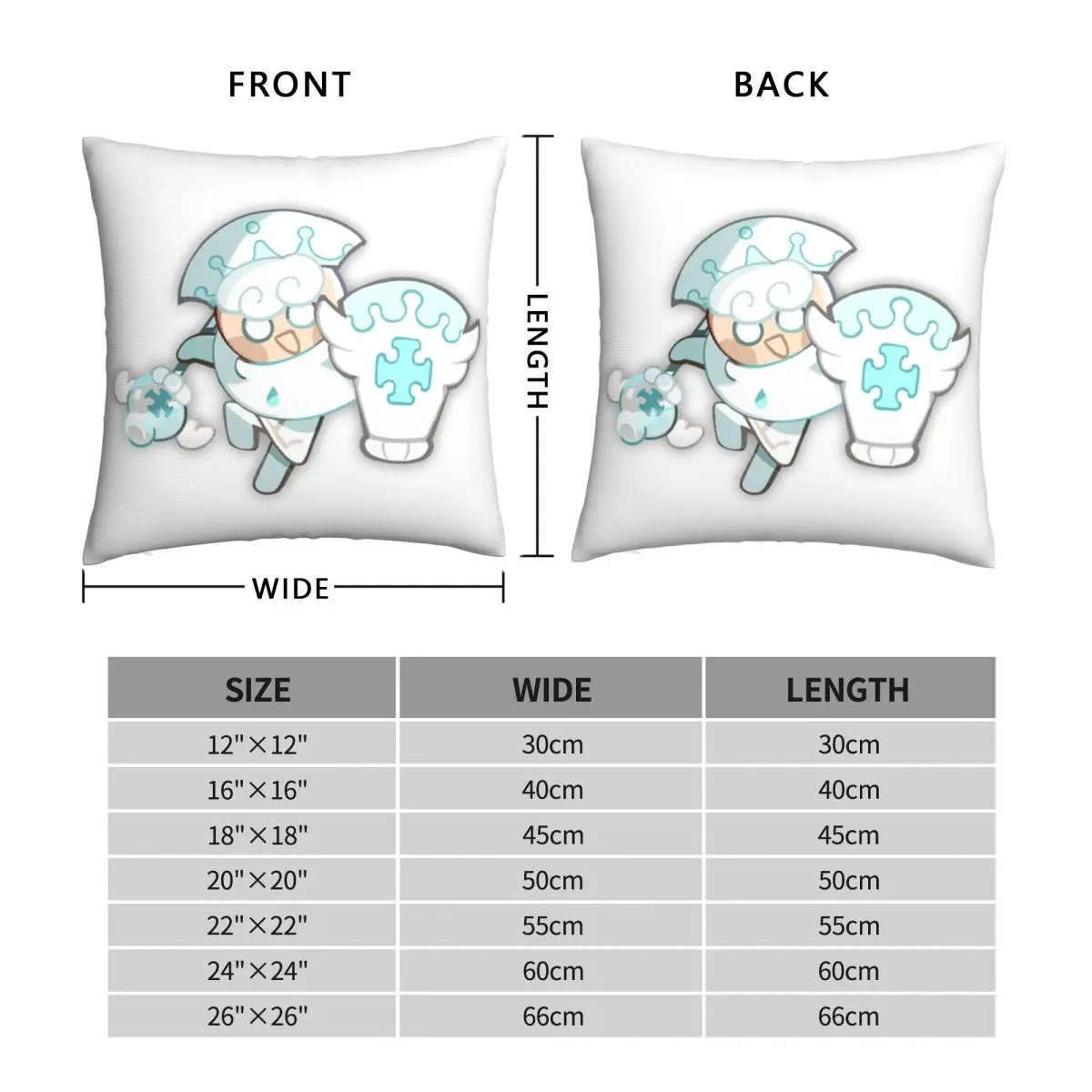 Milk Cookie Cookie Run Kingdom Pillowcase Polyester Linen Velvet Printed Zip Decorative Pillow Case Sofa Seater Cushion Case