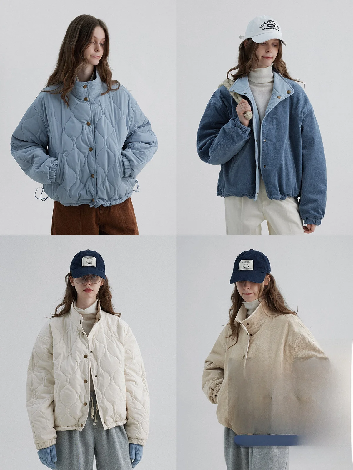 

Double-Sided Wear Cotton down Jaet Velvet Collar Briti Sle Long Sve Regular Fit Pure Color Commute Winter Coat