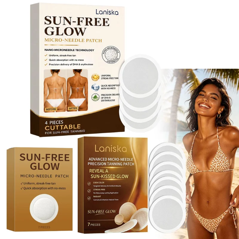 Sun-Free Glow Micro-Needle Tanning Patch For Long-Lasting Uniform Sunless Glow Tanning Patches To Enhance Natural Skin Tone