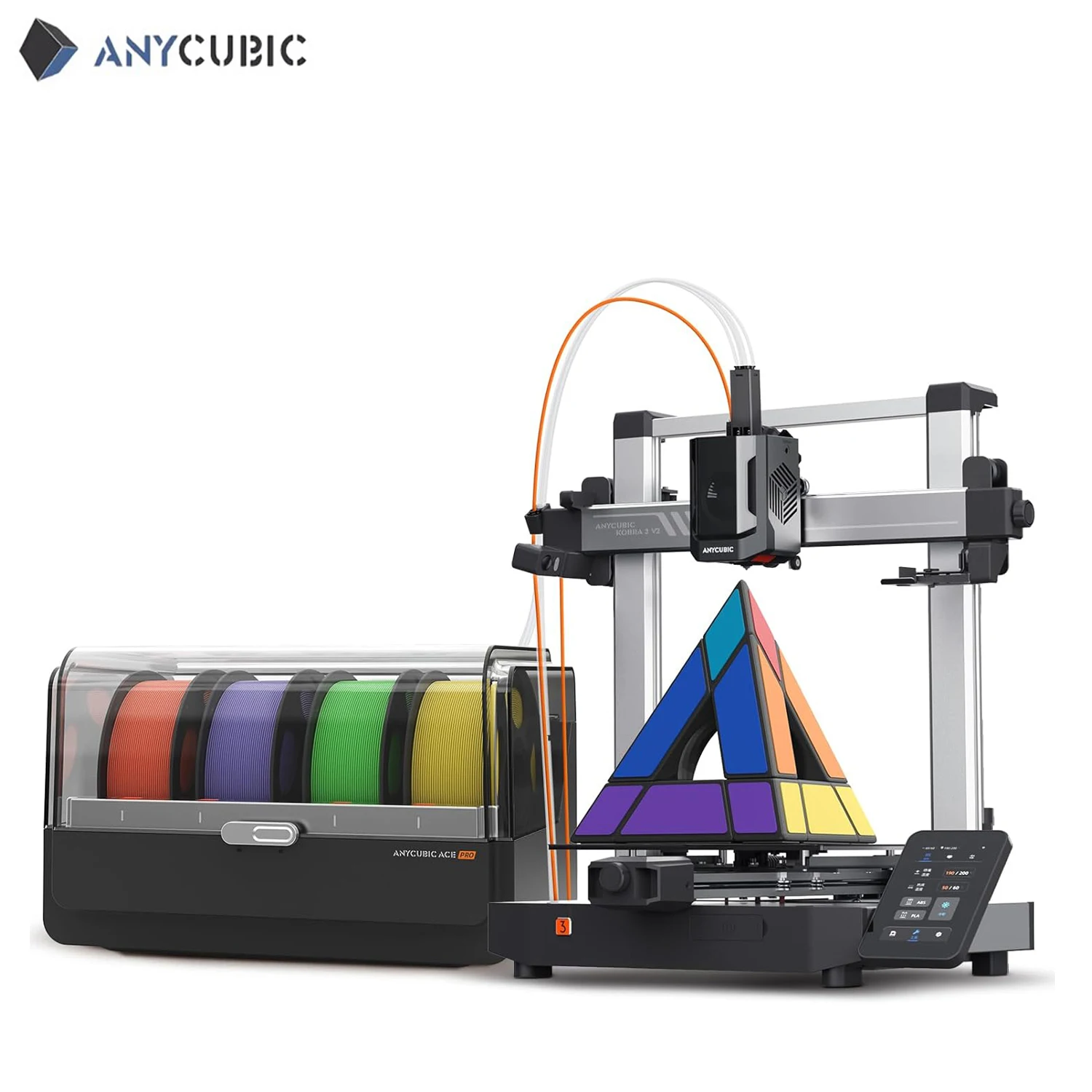 

ANYCUBIC Kobra 3 V2 Combo: Многоцветный FDM 3D-принтер с максимальной скоростью 600 мм/с, активной сушкой филамента и автовыравниванием, область печати 255*255*260 мм