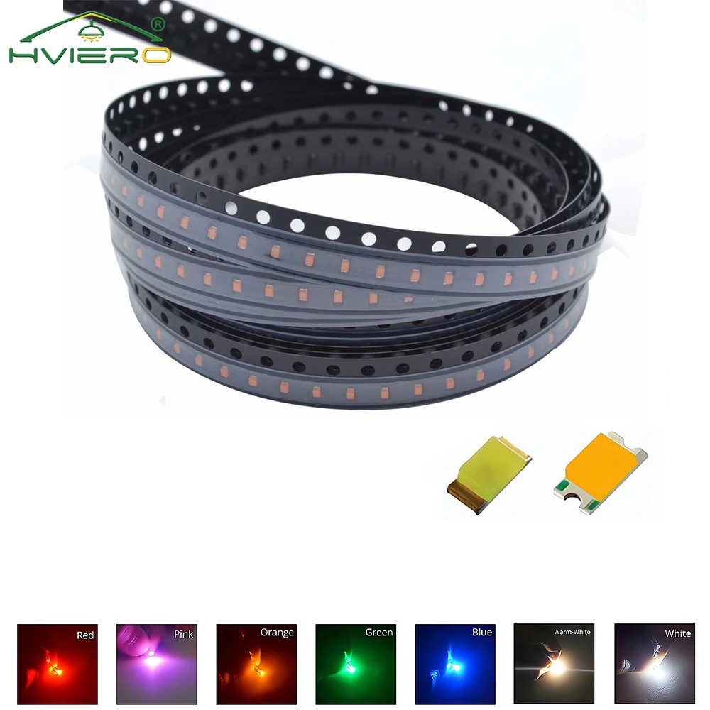 1000Pcs LED Chip Light 0603 SMD SMT Assorted Kit 20mAh Warm White Bulbs Emitting Diode Super Bright DIY Ceiling Paste Lamp Beads