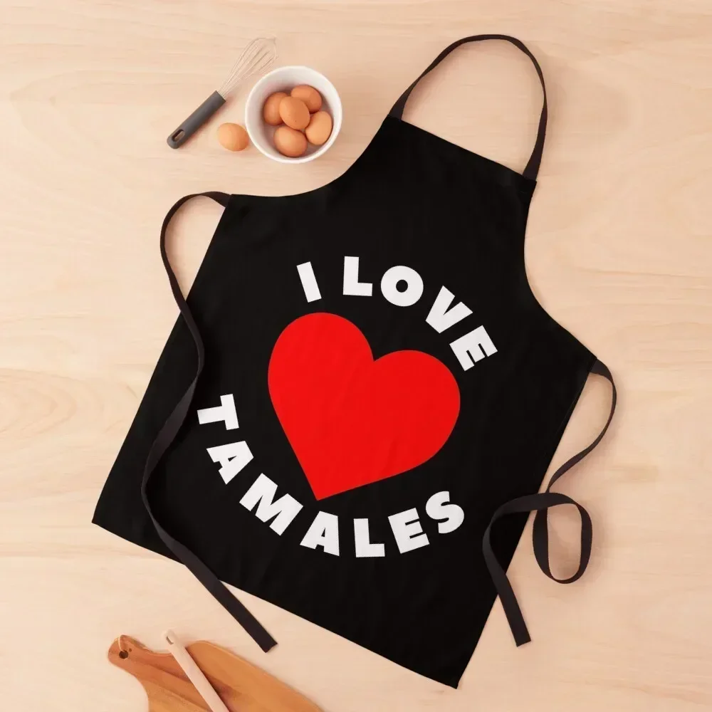 

I love Tamales Apron Kitchens Woman Waterproof women kitchen clothes for men For Man Haircut Apron
