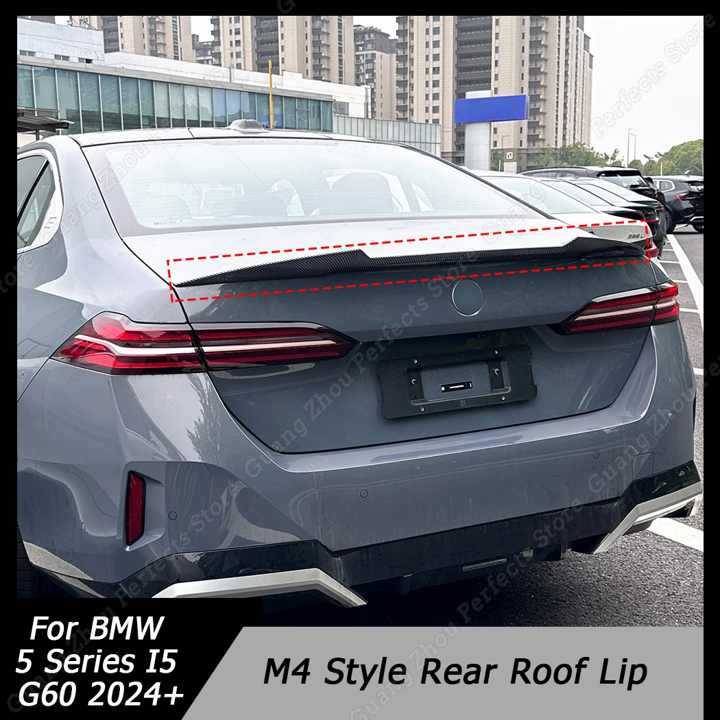 

M4 Style For BMW 5 Series G60 Seaden & i5 M60 2024+ Gloss Black Car Rear Roof Lip Spoiler Splitter Wing Body Kits ABS Plastic