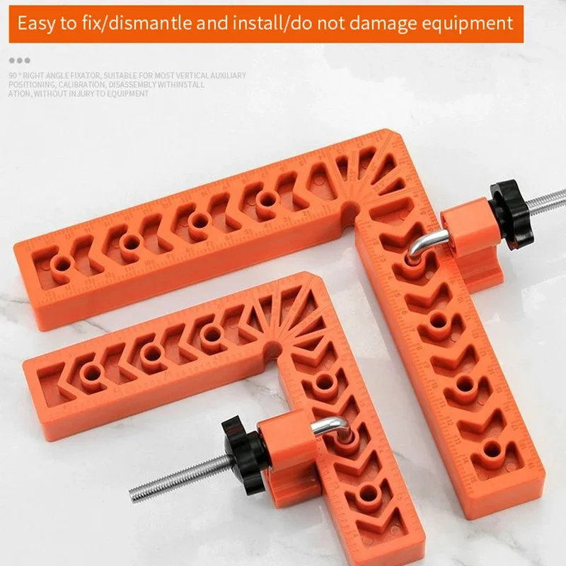 Alat Pertukangan Penjepit Sudut 1 Buah Kotak Penentu Posisi 90 Derajat Penjepit Sudut Kanan 4/3 Inci Plastik Dapat Digunakan Kembali