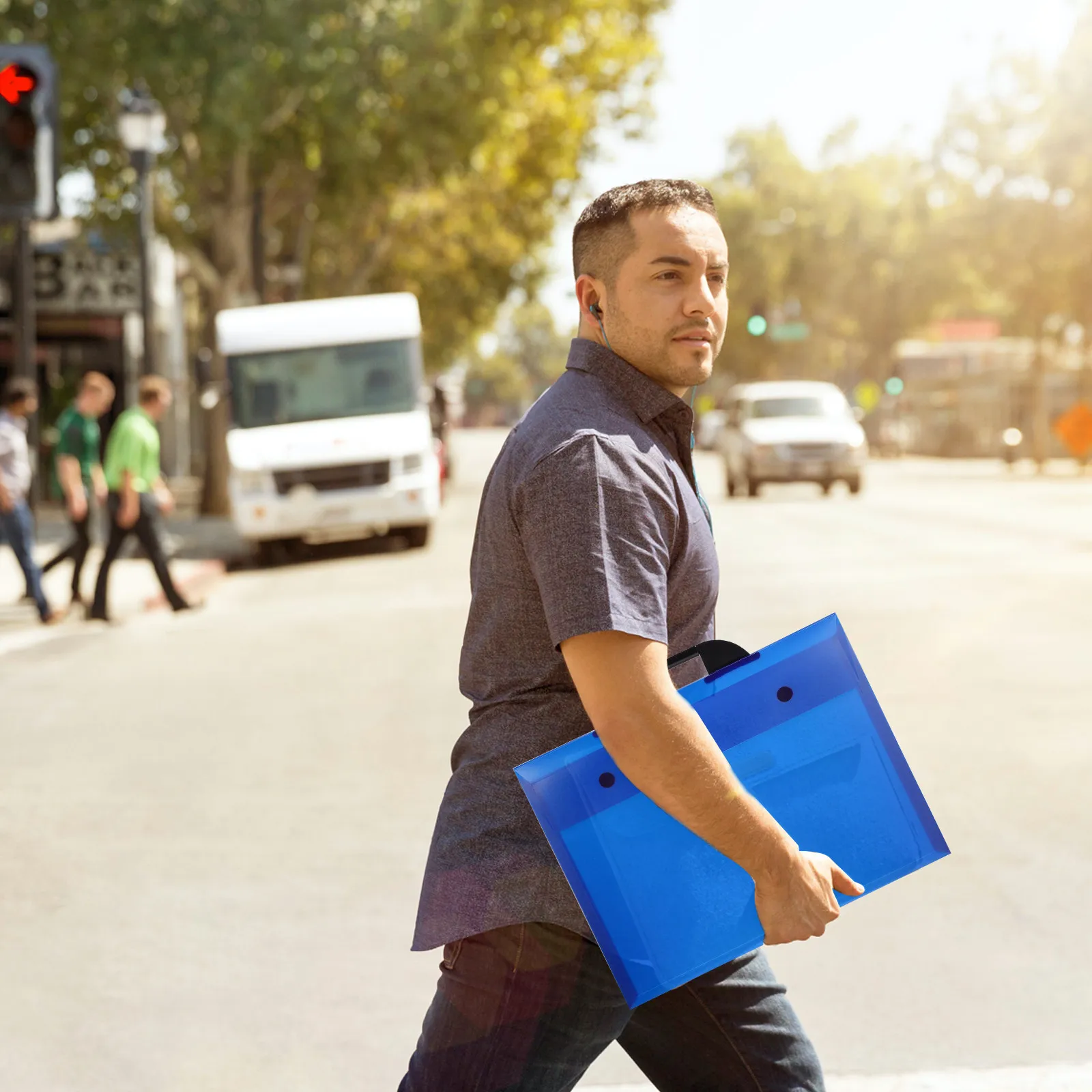 

A3 Art Portfolio Portable Plastic Artwork Bag Handheld Folder for Documents Examination Papers Drawing Portfolio Organizer