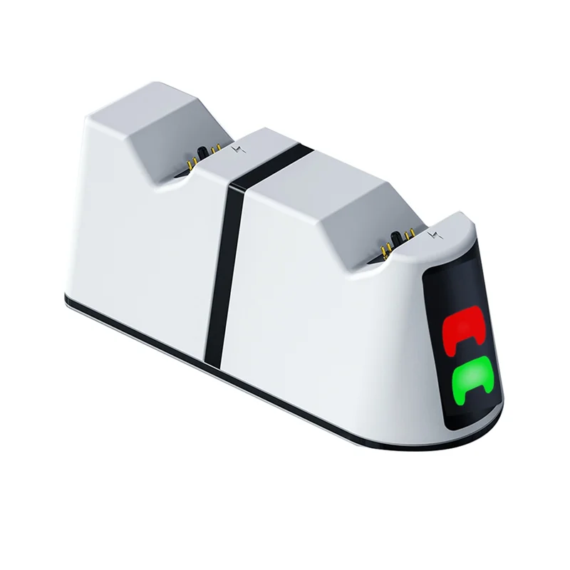 ABGN RGB Led cargador de controlador Dual para PS5/controlador Dualsense inalámbrico delgado Joystick Gamepad base de carga