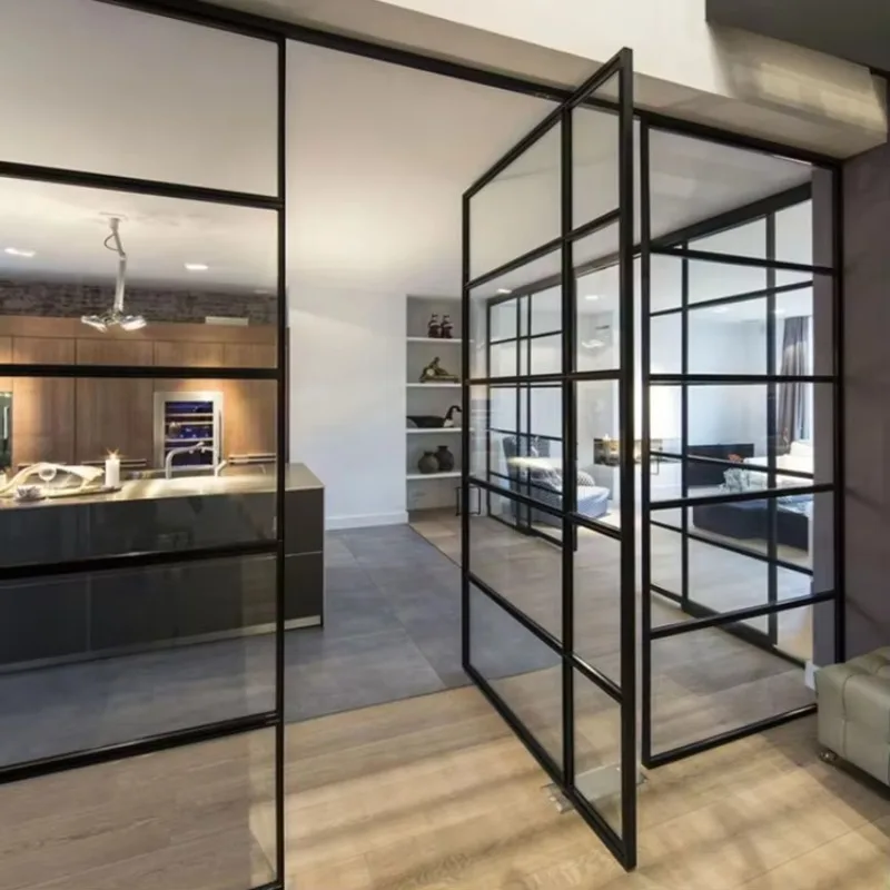 Household Peep Security Entrance Door UV Protective Double Layer Glass Revolving Doors Long Lasting and Durable Pivot Doors