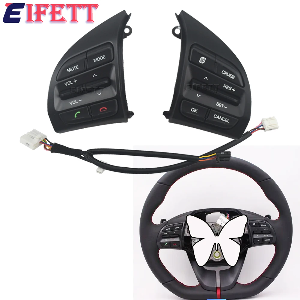 

For Hyundai Elantra 1.4T 2016 2017 2018 Car Cruise Control Steering Wheel Switch Volume Buttons With Backlight