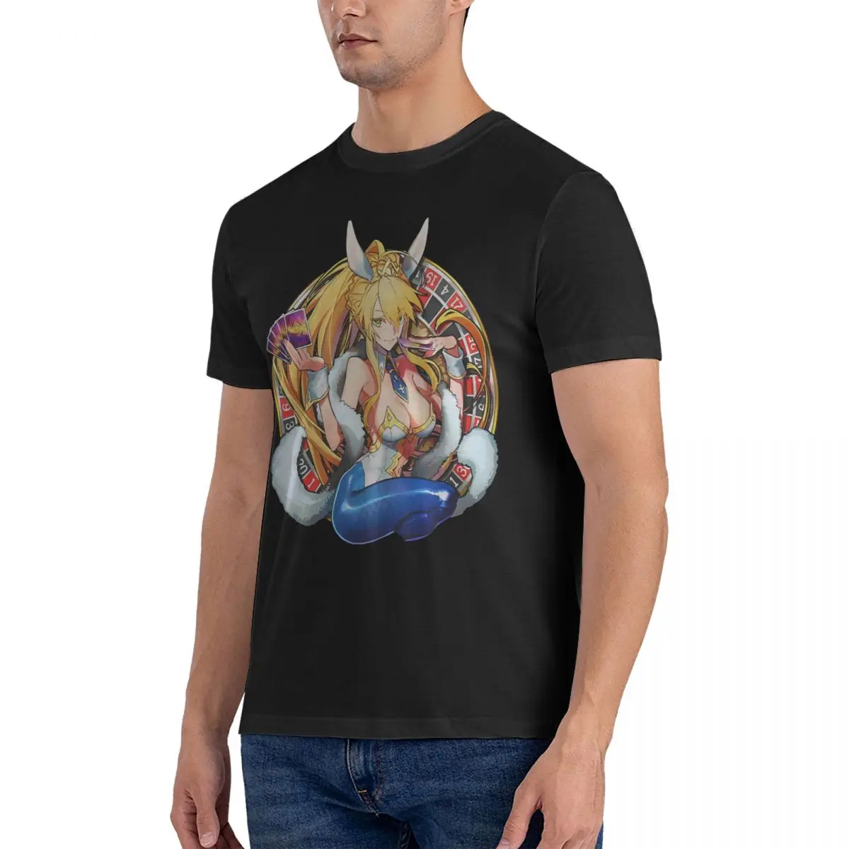 Men Fate Grand Order Bunny Artoria Pendragon Ruler T Shirt Grand Order 100% Cotton Tops Humor Short Sleeve Crewneck Tees T-Shirt