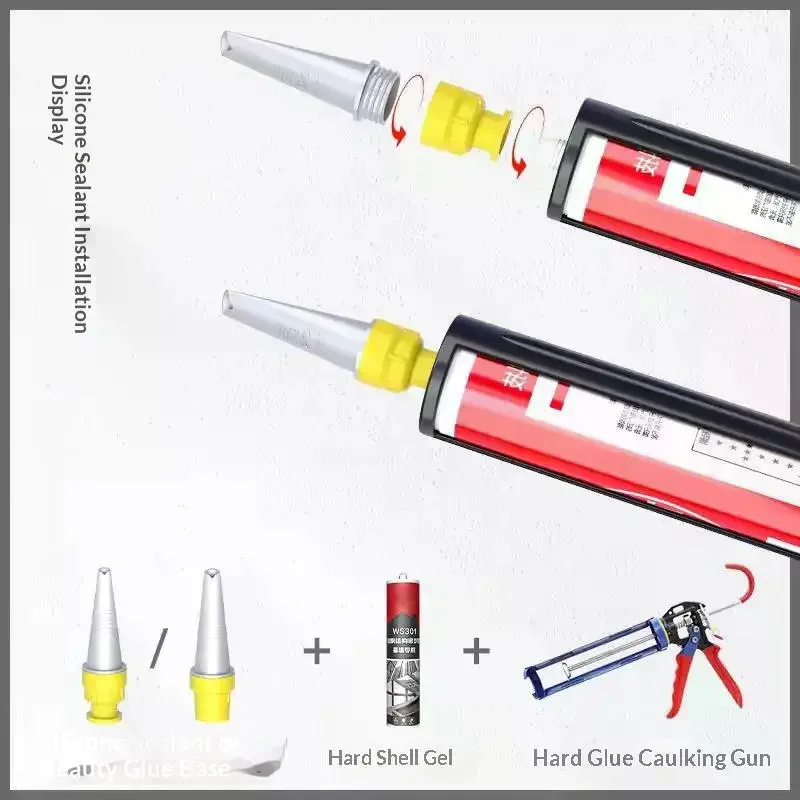 15/16Pcs Plastics Caulking Finisher Reusable With Connection Bases Caulking Nozzle Sealant Finishing Tool Kitchen Bathroom