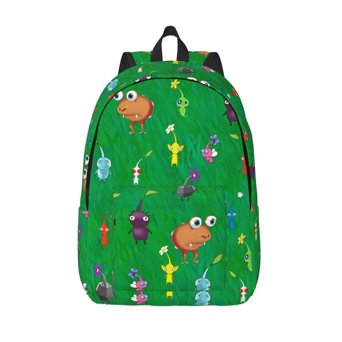 Pikmin Field for Men Women Student School Bookbag Video Game Cartoon Kids Canvas Daypack Elementary High College Gift