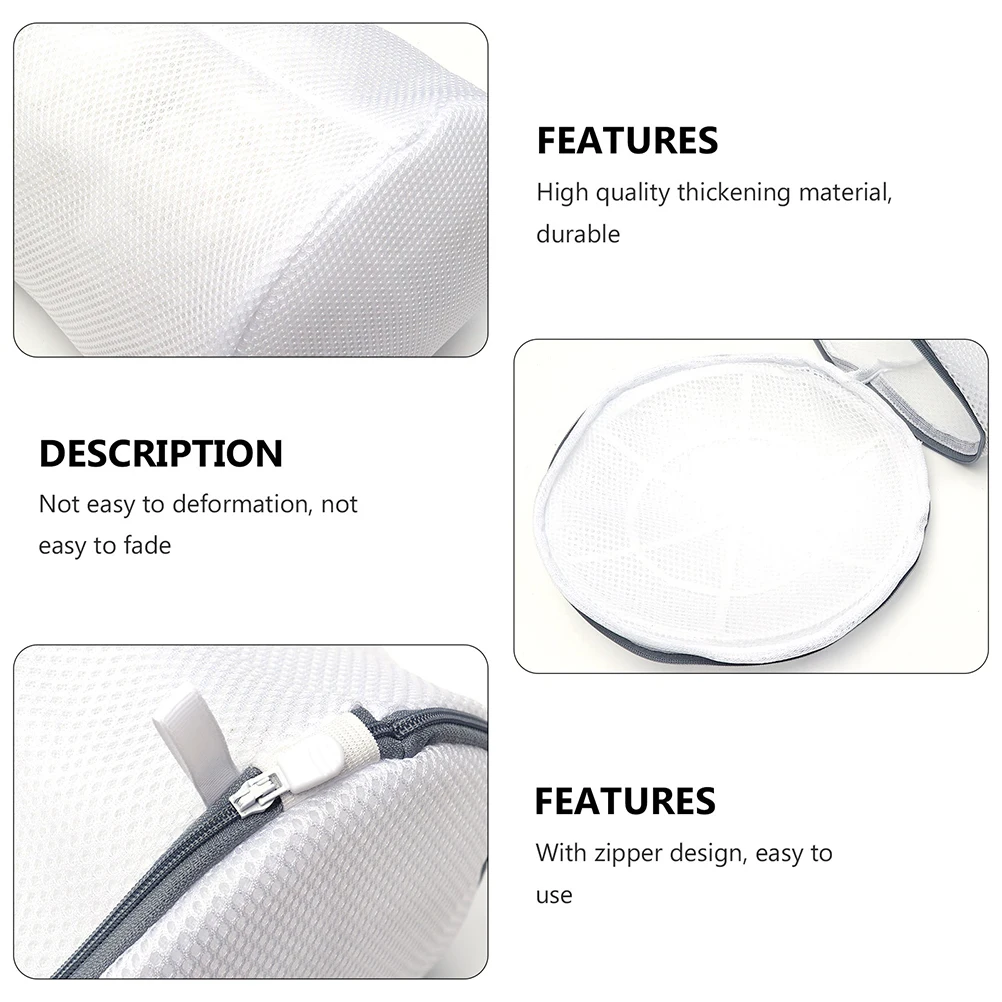 

4 Pcs Laundry Bags Shoe Wash Mesh Machine Sneaker Cylinder Washing Storage Socks White for Shoes Travel