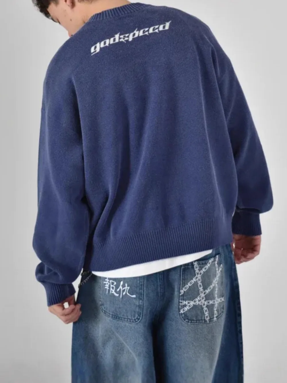 Свитер с жаккардовым рисунком в стиле аниме, новинка 2025, унисекс, толстый теплый зимний пуловер с круглым вырезом