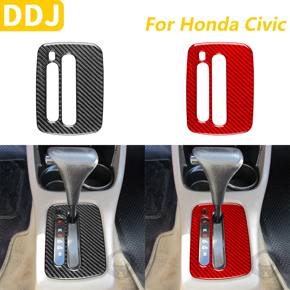 

Для Honda Civic Coupe 1996, 1997, 1998, 1999, 2000, центральная консоль из углеродного волокна, панель переключения передач, накладка, автомобильные аксессуары, наклейка