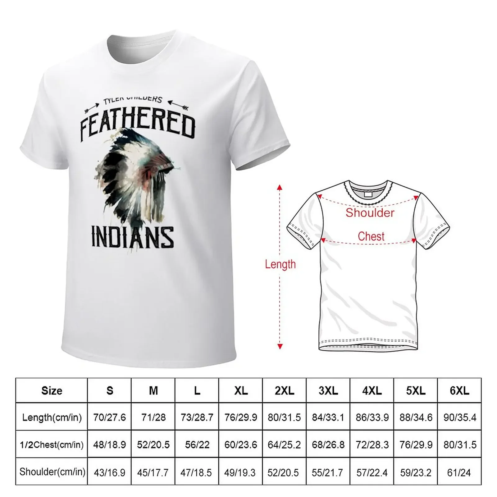 Tyler Childers Feathered Indians Pullover T-Shirt funnys vintage summer top blacks men t shirt