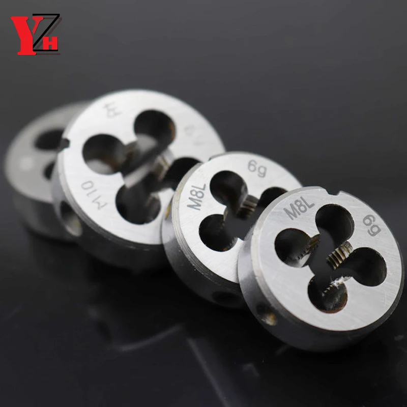 موضوع يموت متري قوالب مستديرة قطع أداة اليد اليسرى سبائك الصلب M1 M2 M2.5 M3 M4 M5 M6 M7 M8 M10 M11 M12 M14 M16 M18 M20-M52