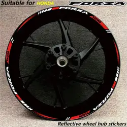 Motocicleta Roda Hub Acessórios para HONDA FORZA, reflexiva moldura da roda impermeável, decorativa Outer and Inner Edge, 125, 300, 350