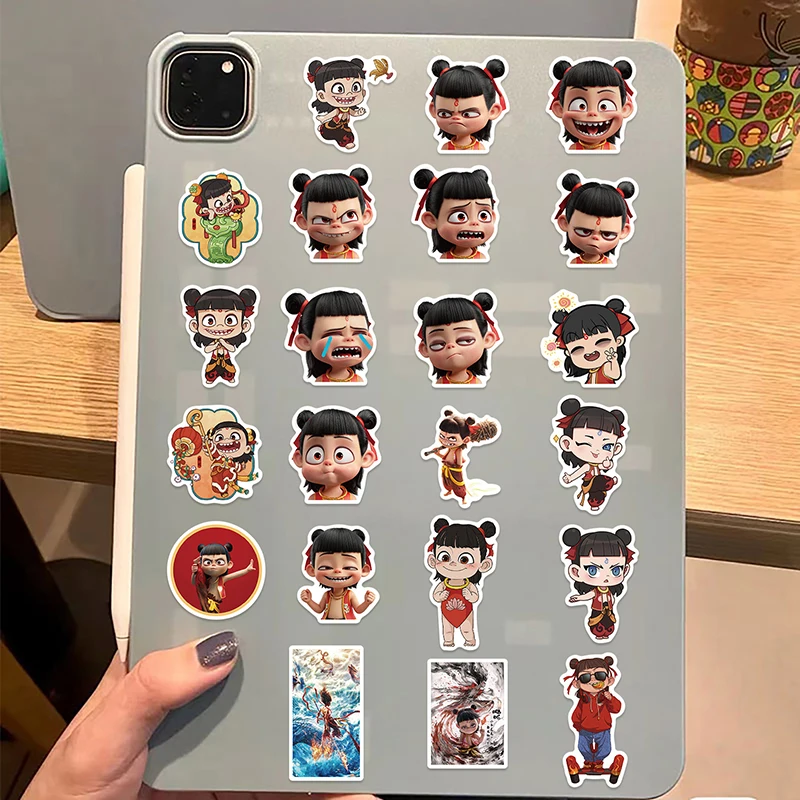 50pcs Magic Child Nezha Series Graffiti Stickers For Mobile Phone Shell Skateboard Decorative Stickers DIY Toy Sticker Pack