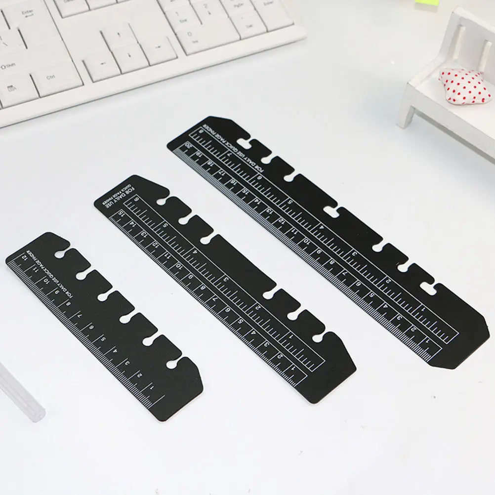 

3Pcs Clear PVC Separator Ruler Bookmark Page Locator for Notebooks Binders A5 A6 A7 Lightweight Unbreakable School Office