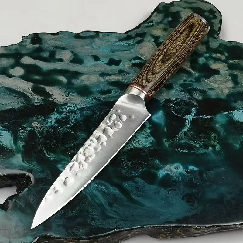 Hand-Forged Hammered Kitchen Universal Knife Fruit Knife Cleaver Sharp Durable Kitchen Multi-Purpose Knives image 3