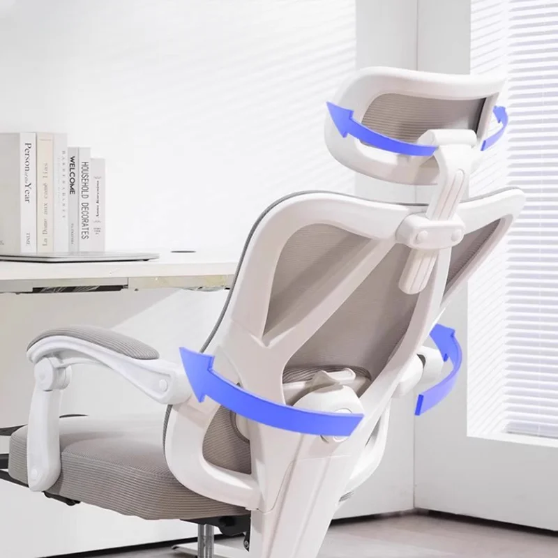 Lumbar Support Headrest Office เก้าอี้มือถือ Ergonomic เฟอร์นิเจอร์อยู่ประจําหมุน Office เก้าอี้ Lounge Silla De Escritorio