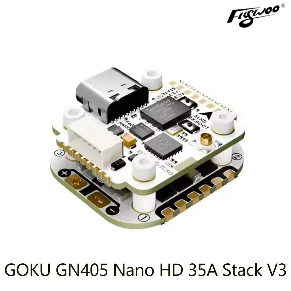 AvaCoreFlywoo GOKU GN405 Nano HD 35A Stack V3 W/ TXCO ELRS 2.4g Plug&Play O4 / O4 Pro