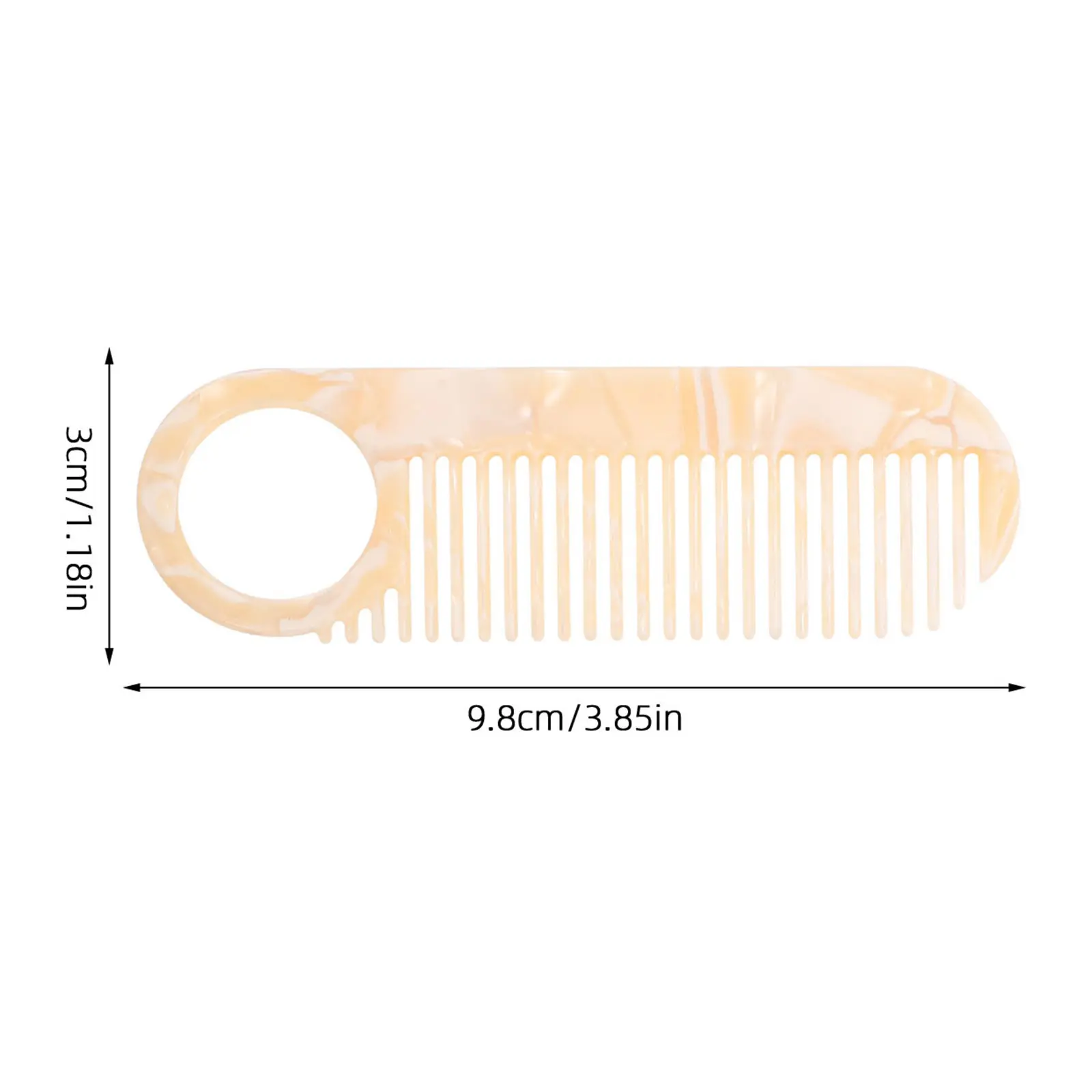4Pcs Small Hair Combs Cellulose Acetate Anti Static Wide Tooth Detangling Comb for All Hair Types Vent Design Matte Finish