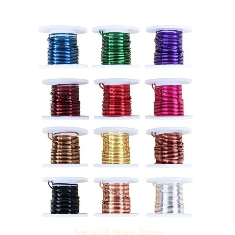 

C71B Colorful Brass Craft Wire 12 Gauge for Jewelry Making Sculpting 12 Rolls