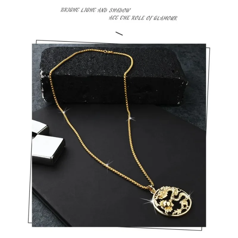 

Titanium steel necklace, hip-hop pendant necklace, Dragon Ball successor necklace