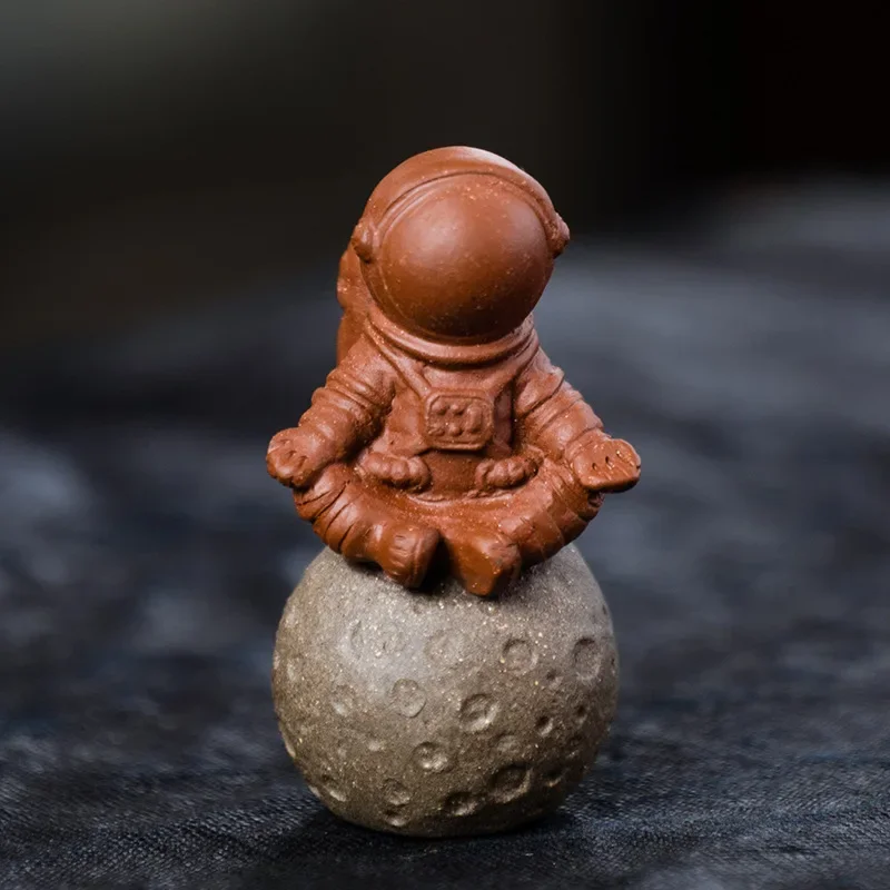 Yixing-Purple Sand Astronaut Tea Pet, Tea Ceremony Character, Small Ornaments, Home Decoration, New Year Gift