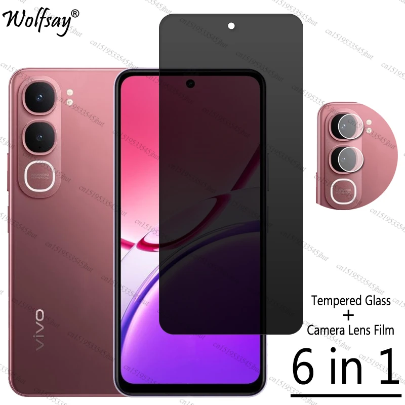 Privacy Screen Protector For Vivo Y21d Anti-Spy Tempered Glass Vivo Y21d Camera Lens Film Glass For Vivo Y21d Glass 6.68 inch
