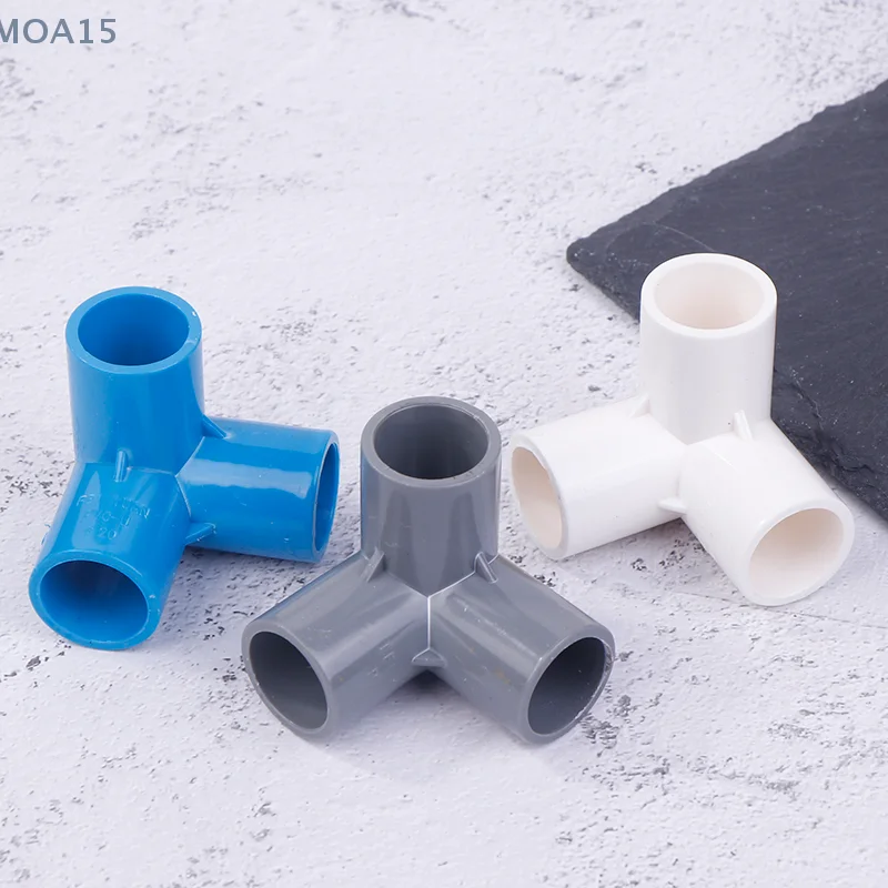 10Pcs PVC Elbow 3 Way Pipe Fittings PVC Garden Right Angle Tee Corner Joint Tent Feet Corner Center Connector