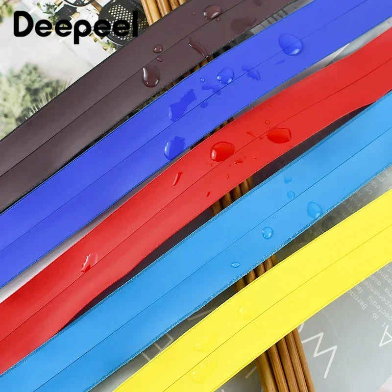 2/5/10Yards Deepeel 5# Reverse Waterproof Nylon Zipper Colorful PU Water-proof Zippers Tape for Sewing Closures Zip Repair Kit