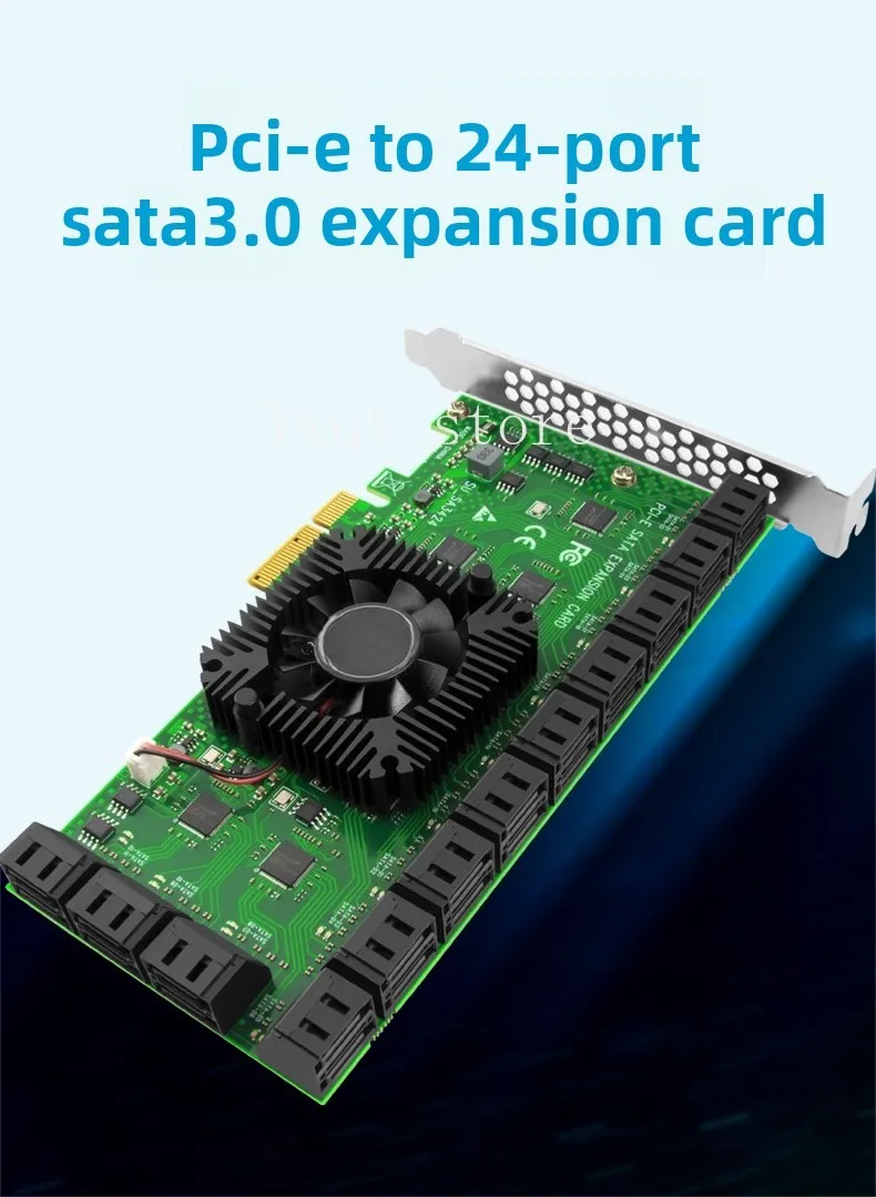 PCI-E to 24-port SATA3.0 expansion card Desktop SSD Solid State Mechanical Hard Disk SATA3 adapter expansion card