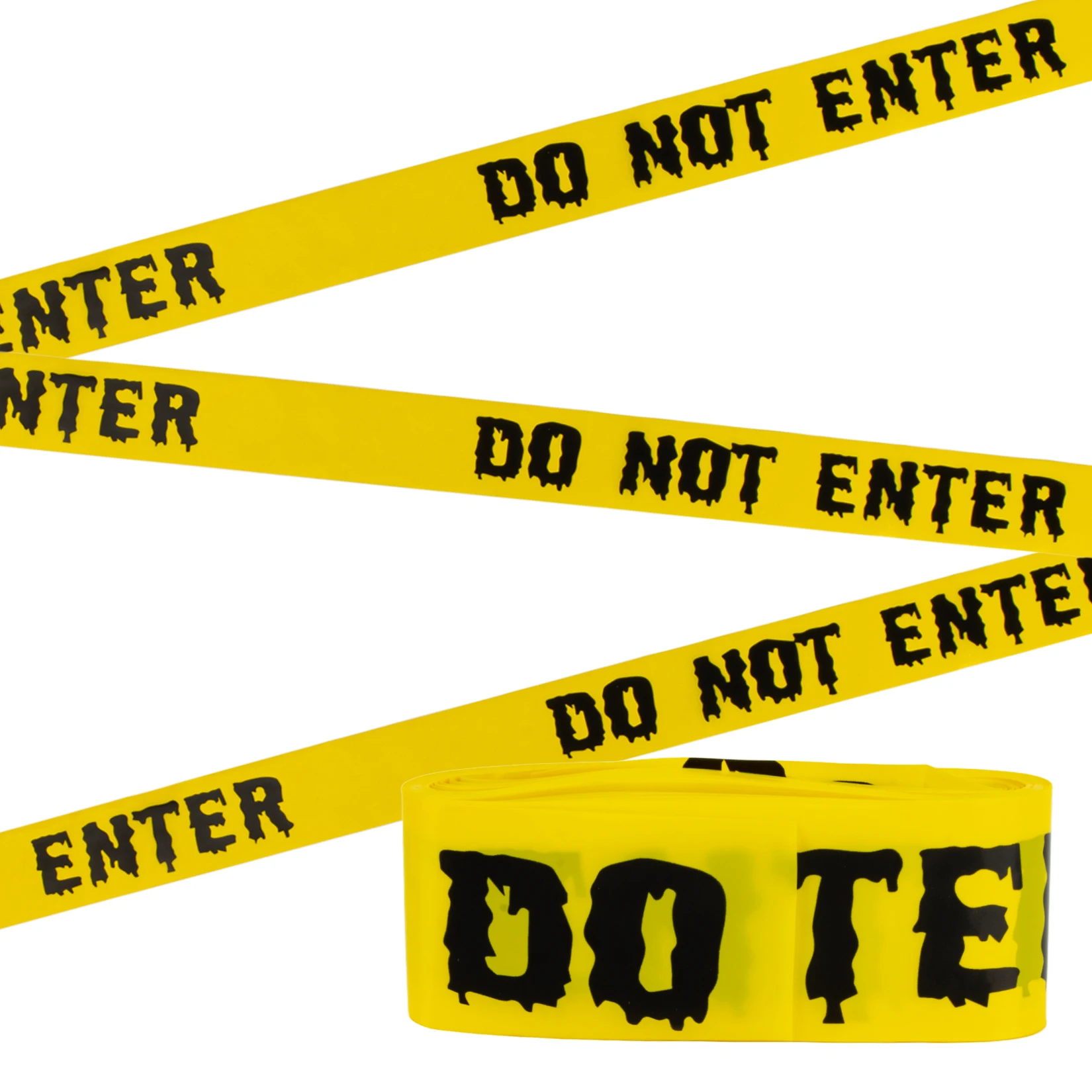 Halloween Decorations Hazard DO NOT ENTER Tape 25m - Non Adhesive Door Decorations Warning Danger Caution Barrier Tapes