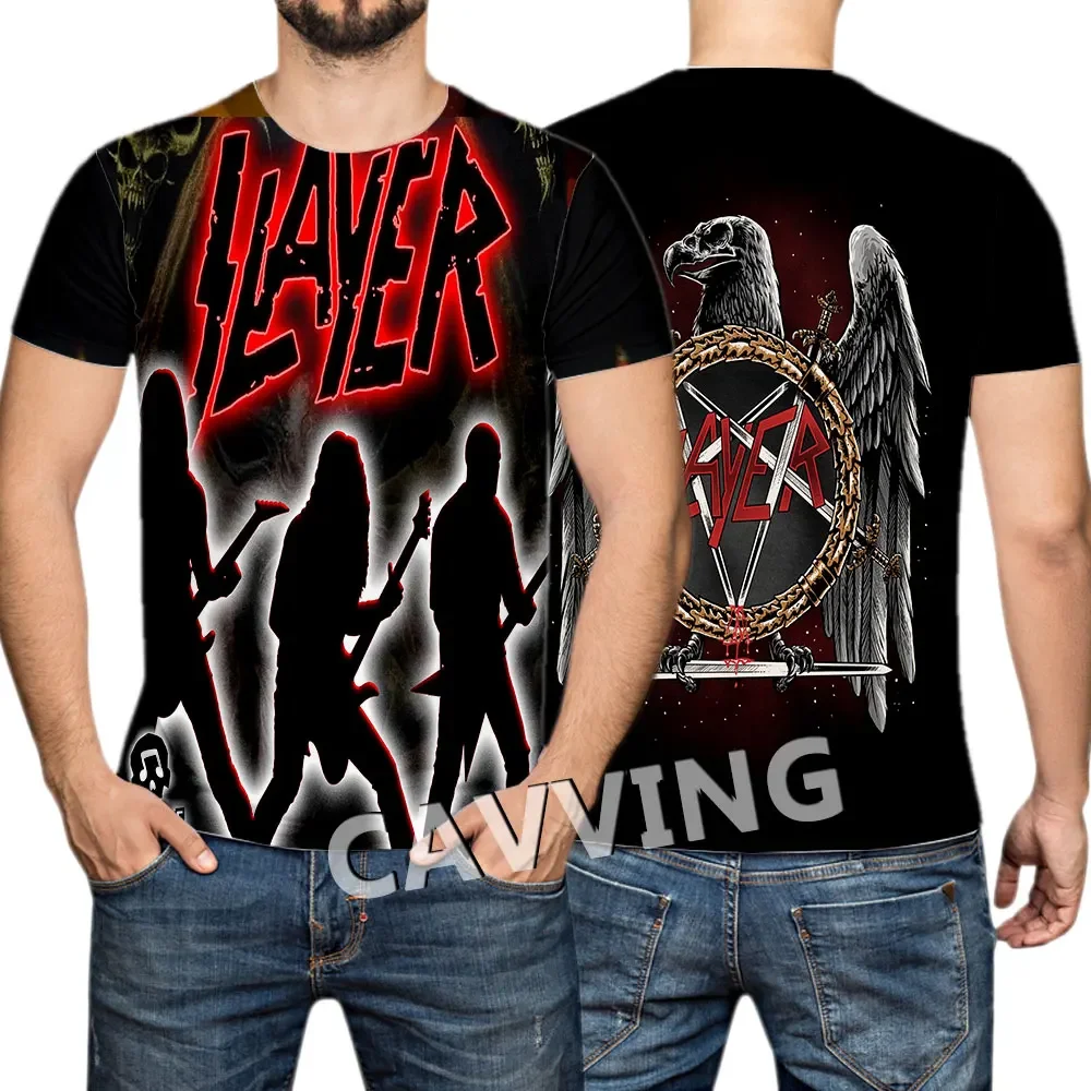 Nowa moda damska/męska Print 3D SLAYER Band Casual t-shirty Hip-hopowe koszulki w stylu Harajuku