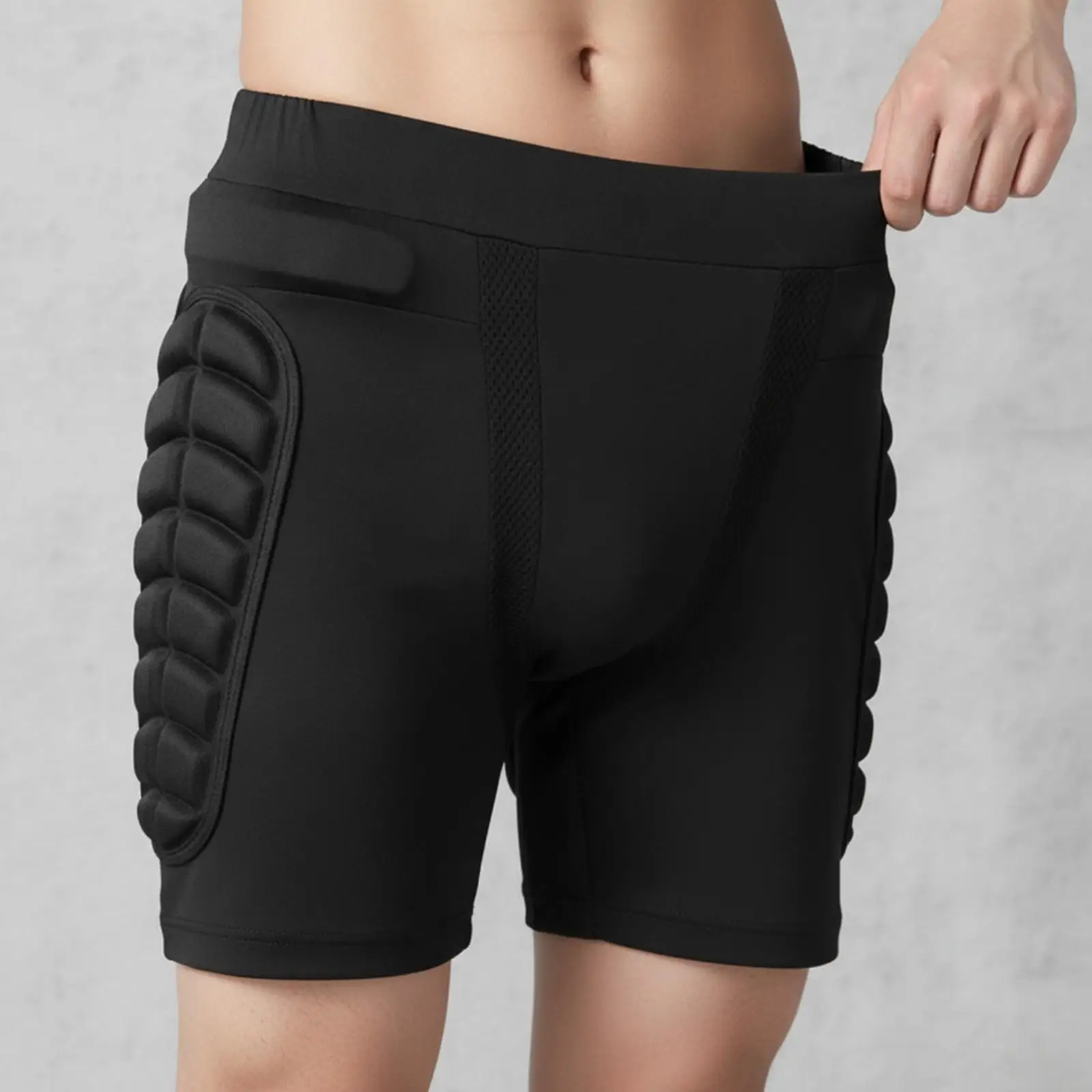 Protective Ski Shorts for Snowboarding with Hip Thigh Tailbone Cushioning Elastic Waistband Low Profile Fit Under Ski Pants
