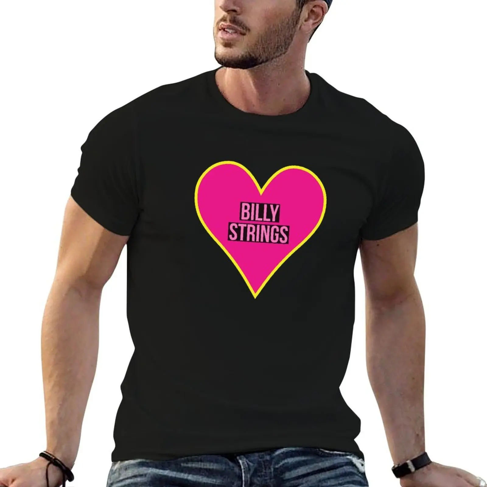 billy strings - heart T-Shirt baggy shirts korean fashion fruit of the loom mens t shirts