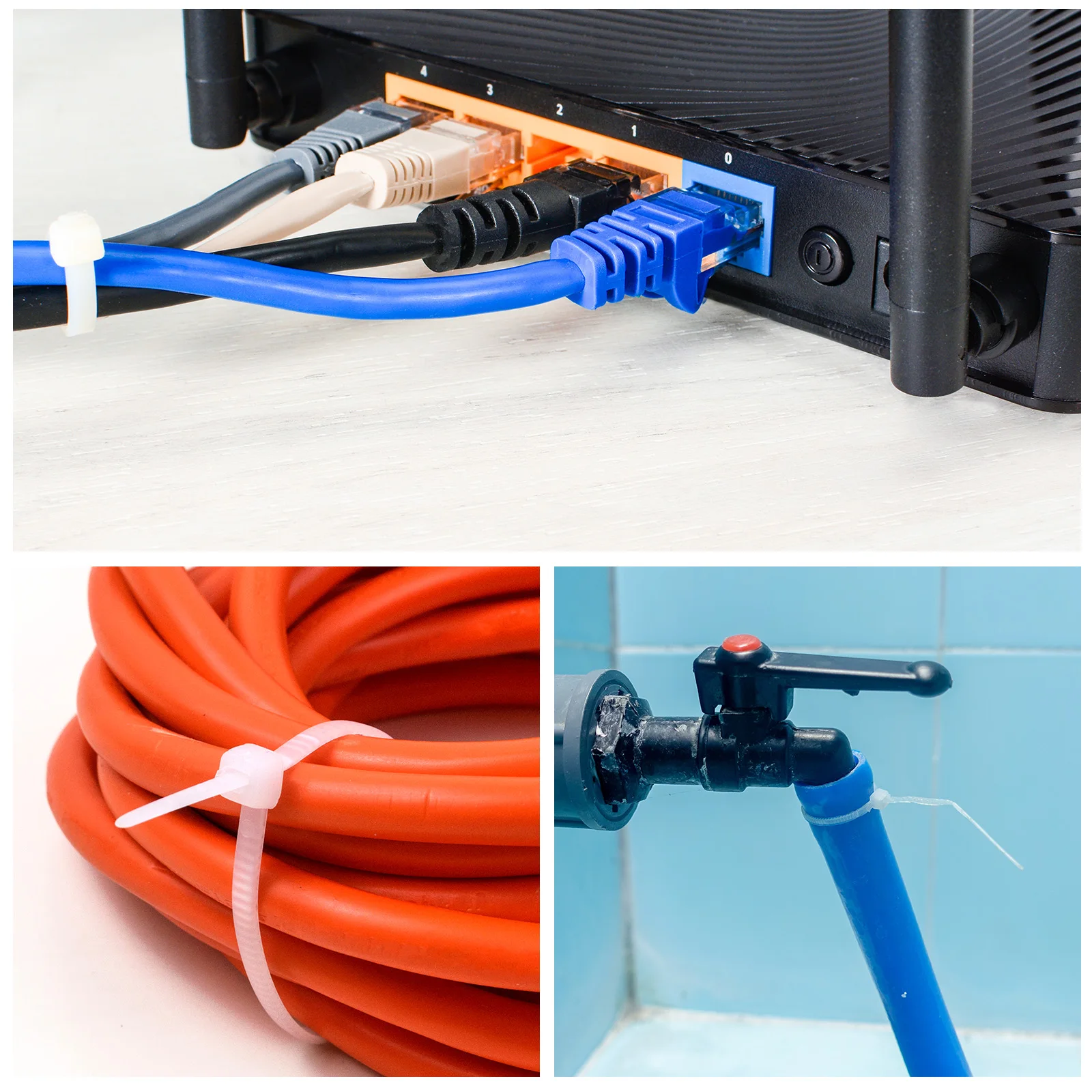 200/250/400 шт. нейлоновые кабельные стяжки-молнии, самоблокирующиеся ремни для шнура, крепежная петля, 8 мм, 53 фунта, кабельные стяжки для укладки шнура