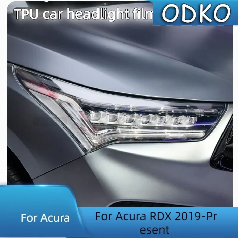 Para Acura RDX 2019-presente película de tinte de protección de faros de coche luz frontal transparente negra humo pegatina protectora de TPU