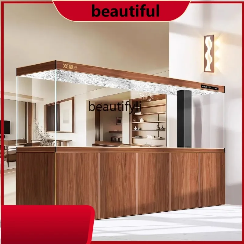 

Large Living Room Dragon Fish Tank with Aluminum Alloy Bottom Filter Ultra-White Glass Screen New Aquarium for Home Decor H H