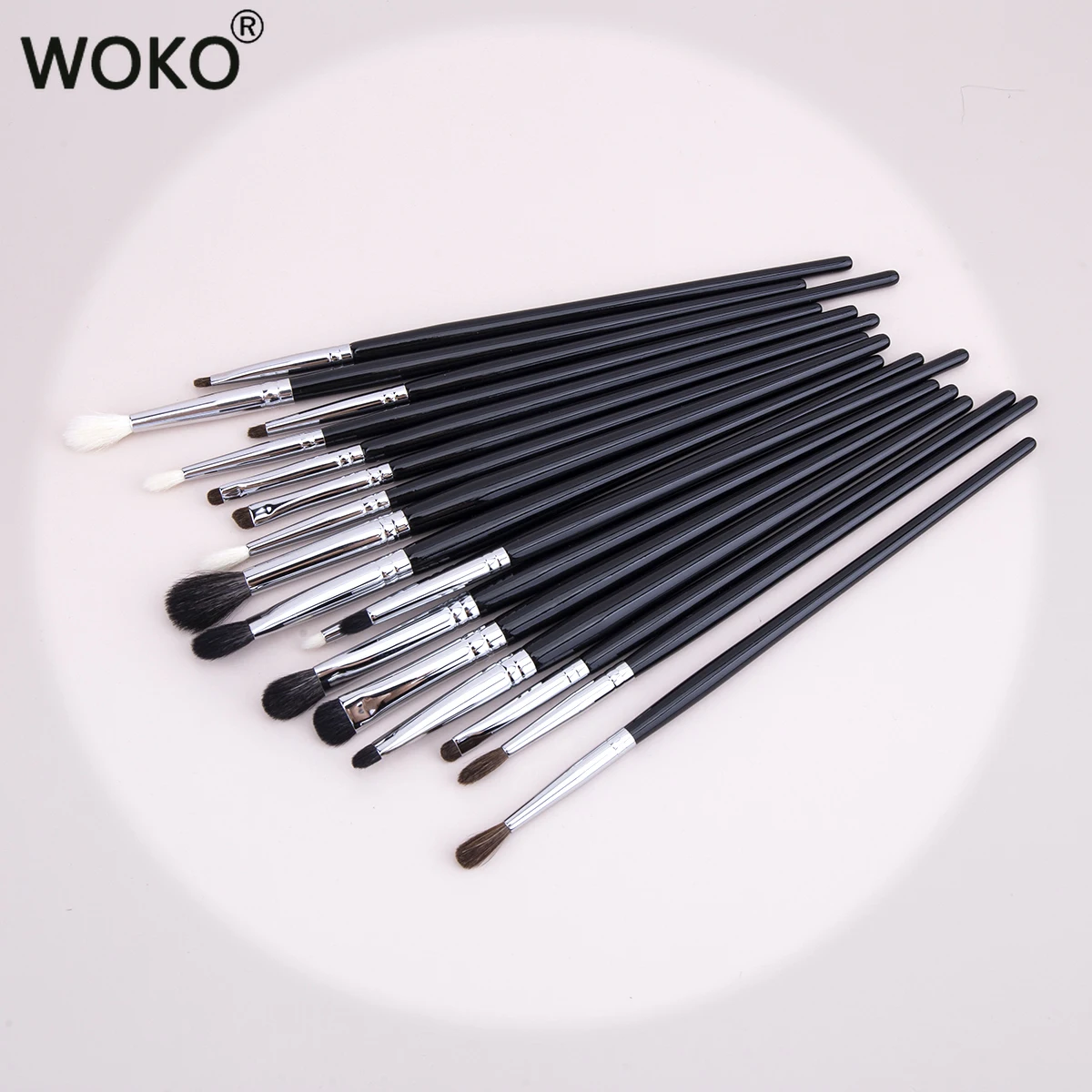 17pc Professional Eyeshadow Crease Blending Smudge Makeup Brush Set High-quality Copper Tube&horsehair&goat Hair Eye Makeup Tool