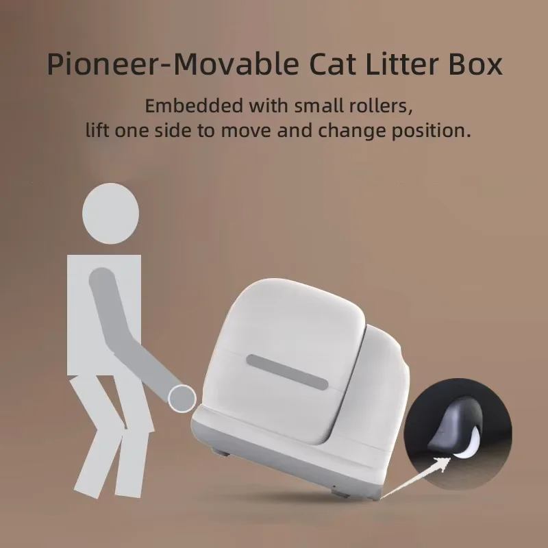 Automatic Smart Cat Litter Box Self Cleaning 72L Cat Toilet APP Control Extra Large Space Suitable for Big Cats Ion Deodorizatio