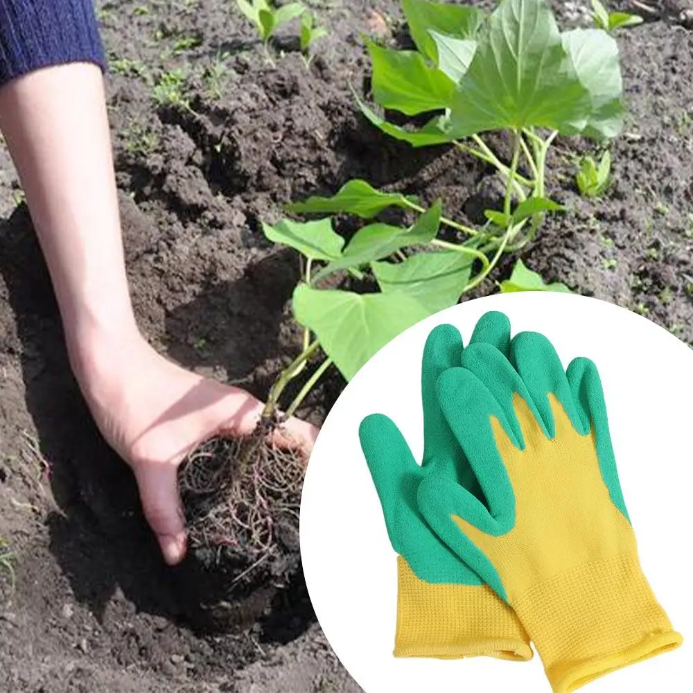 Sarung tangan berkebun anak, sarung tangan pelindung tahan air Anti gigitan potong tahan debu mengumpulkan kerang 1 pasang