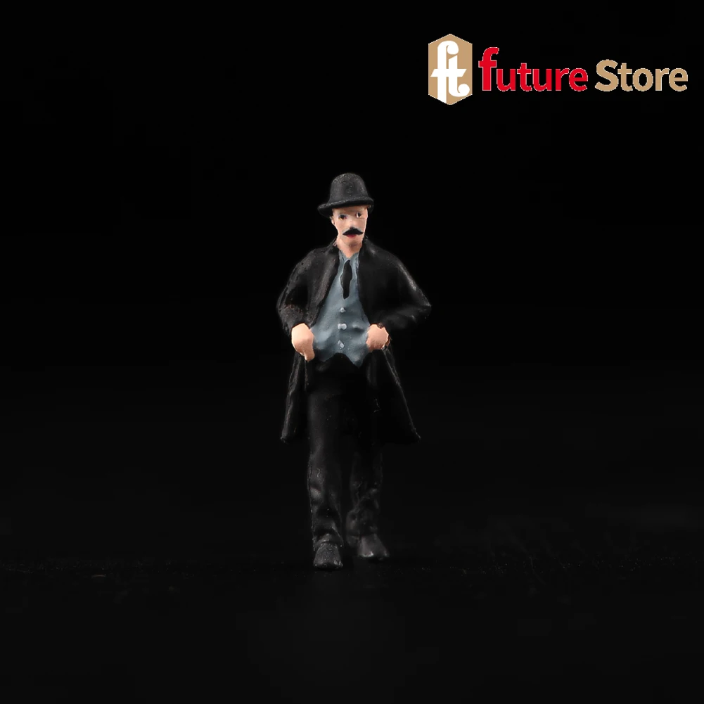 1/64 Retro Street Gangster Features Painted  Model Miniature Scenes For Collection Decoration Gifts