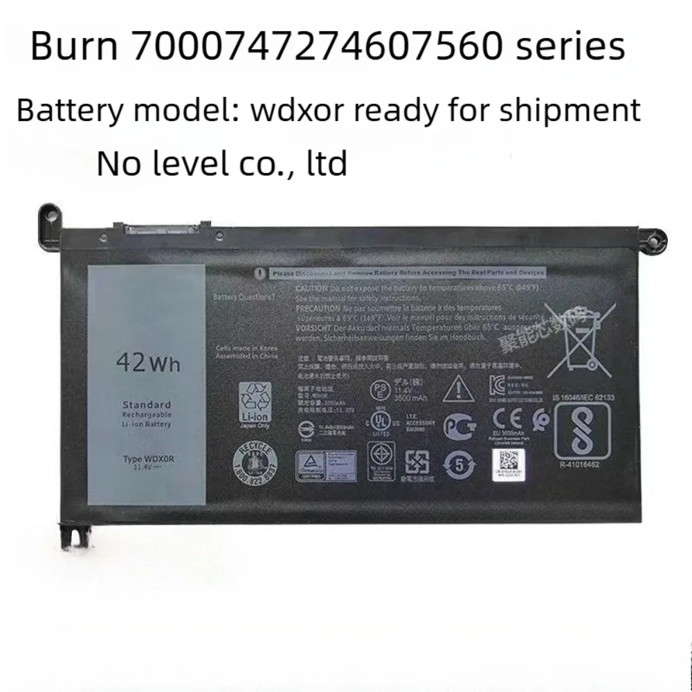 Laptop Battery For Dell Vostro 5468 5471 5568 Inspiron 13 5368 5378 5379 7368 5770 7460 7472 5567 5570 5579 WDX0R 3500mAh 42Wh